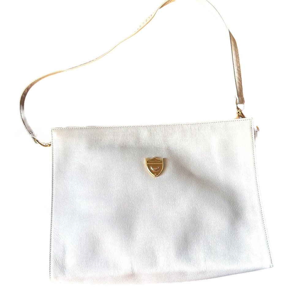 PALOMA PICASSO Textured Shoulder Bag Cream‎